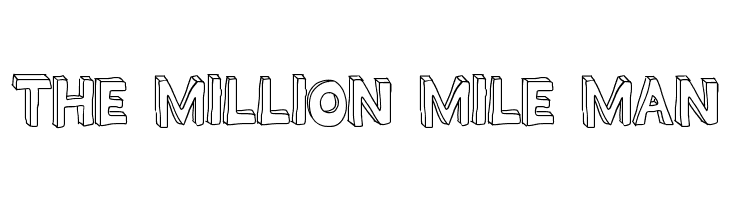THE MILLION MILE MAN Font