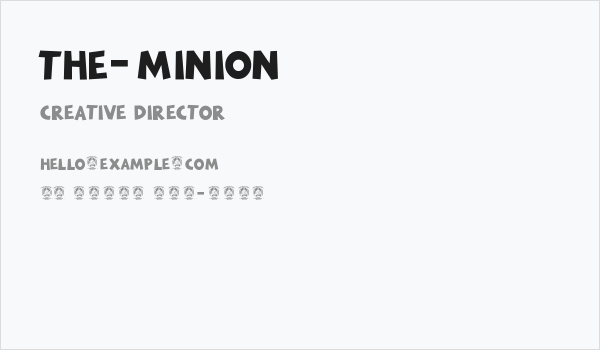 THE-MINION Business Card