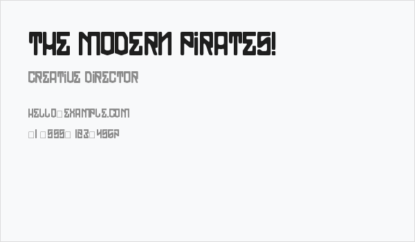 THE MODERN PIRATES! Business Card