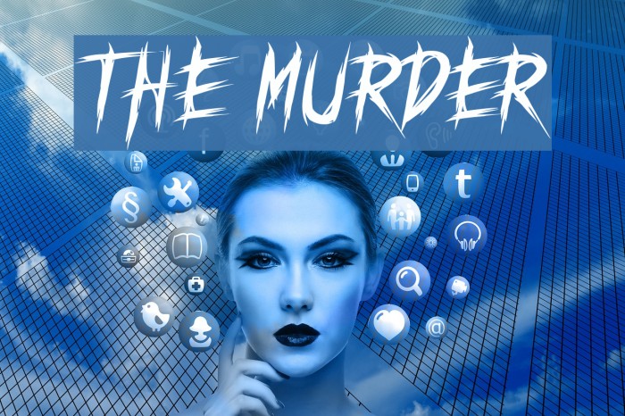 THE MURDER Schriftart examples