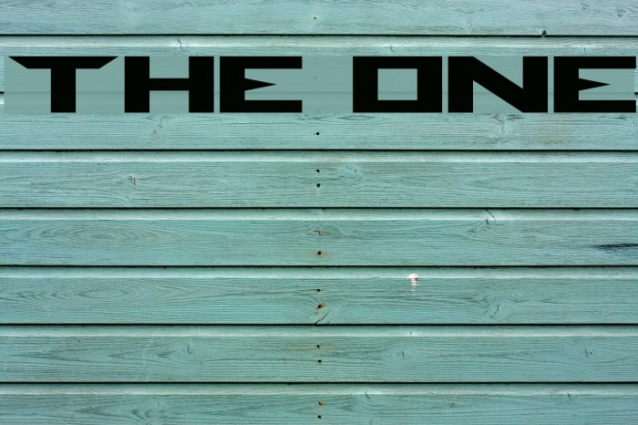 THE ONE Font examples