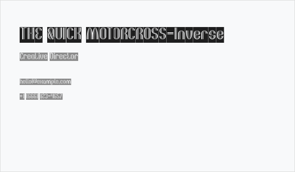 THE QUICK MOTORCROSS-Inverse Business Card