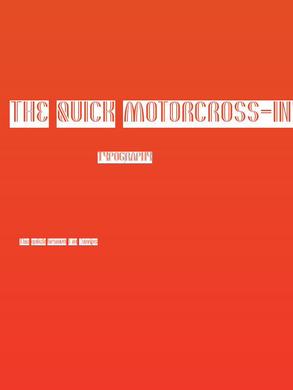 THE QUICK MOTORCROSS-Inverse Poster
