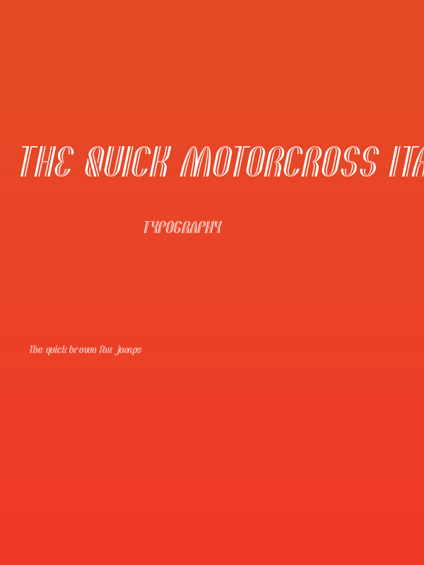 THE QUICK MOTORCROSS Italic Poster