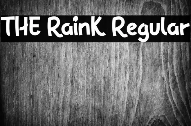 THE RainK Regular Font examples