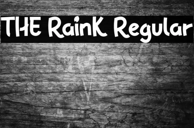 THE RainK Regular Font examples