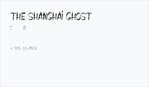 THE SHANGHAI GHOST Business Card