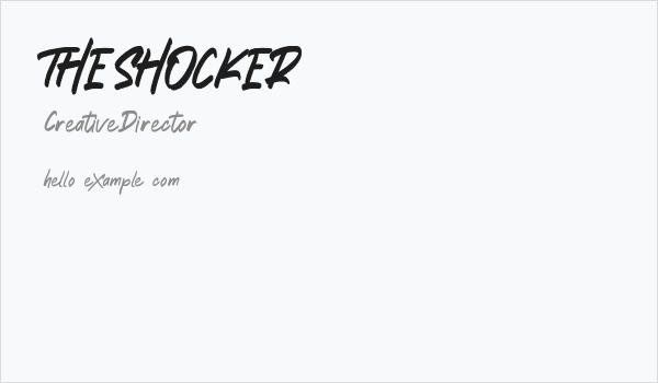 THE SHOCKER Business Card