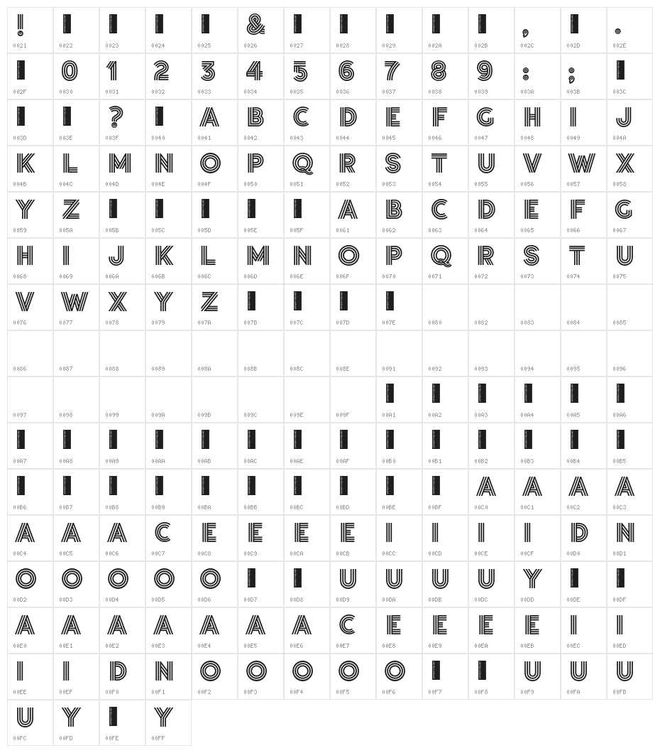 THE SOCIAL Character Map