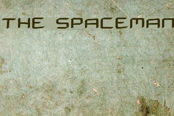 THE SPACEMAN Font examples