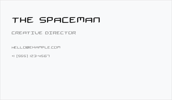 THE SPACEMAN Business Card