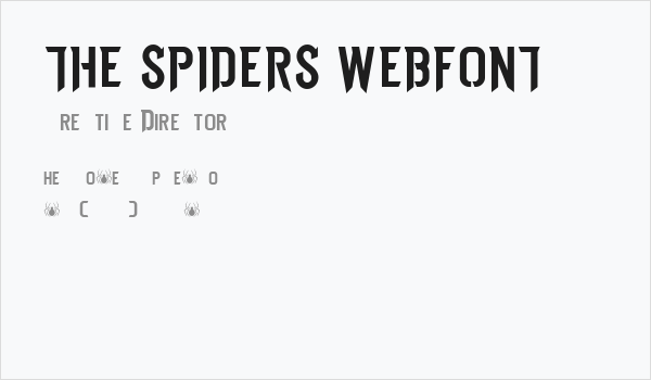 THE SPIDERS WEBFONT Business Card