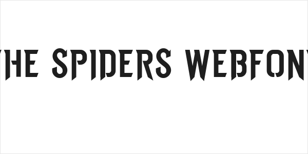 THE SPIDERS WEBFONT Logo