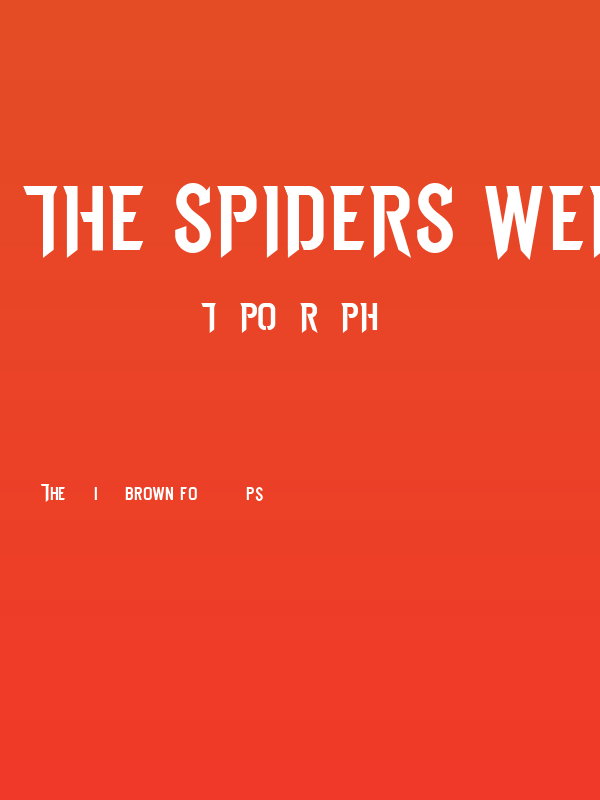 THE SPIDERS WEBFONT Poster