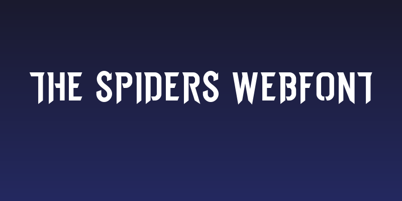 THE SPIDERS WEBFONT Social Header