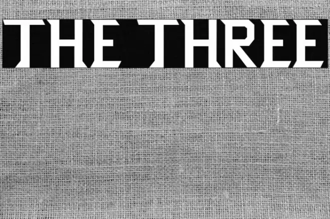 THE THREE Font examples