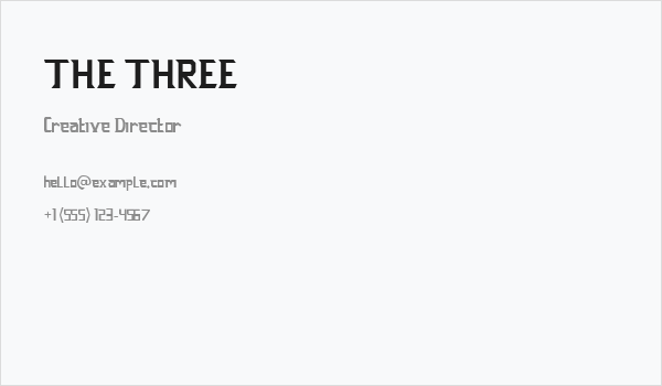 THE THREE Business Card