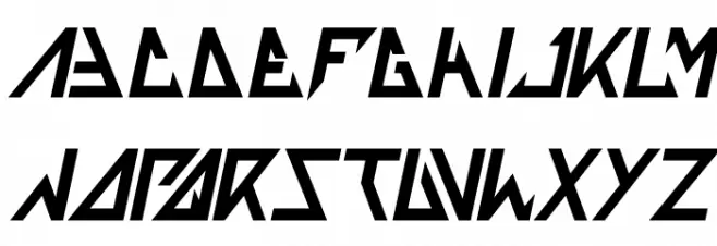 THE TRAINING ARTIST Bold Italic Schriftart Groß