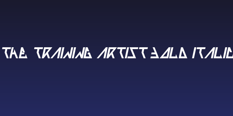 THE TRAINING ARTIST Bold Italic Social Header