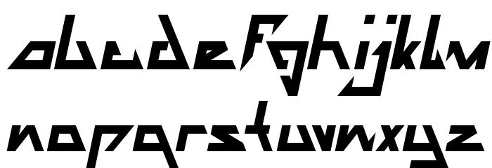 THE TRAINING ARTIST Bold Italic Font LOWERCASE