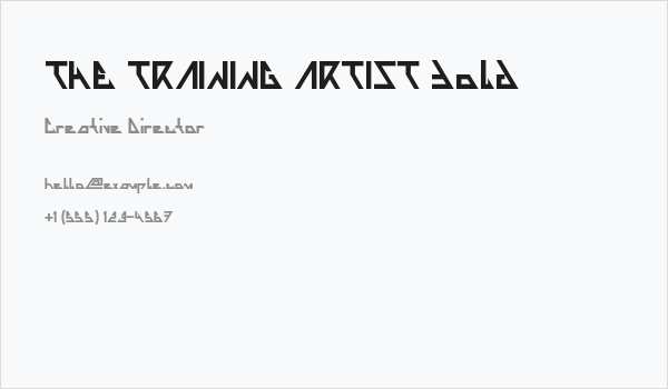 THE TRAINING ARTIST Bold Business Card