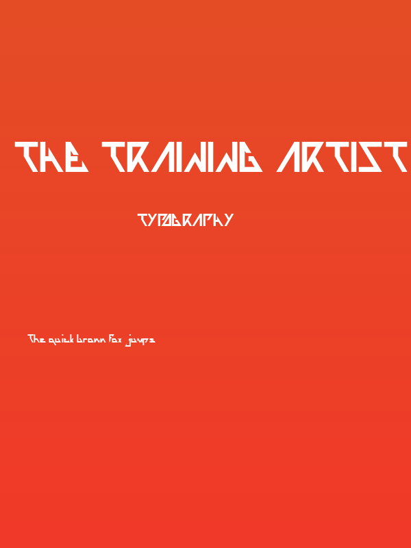 THE TRAINING ARTIST Bold Poster