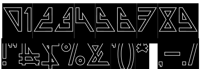 THE TRAINING ARTIST-Hollow-Inve Font OTHER CHARS