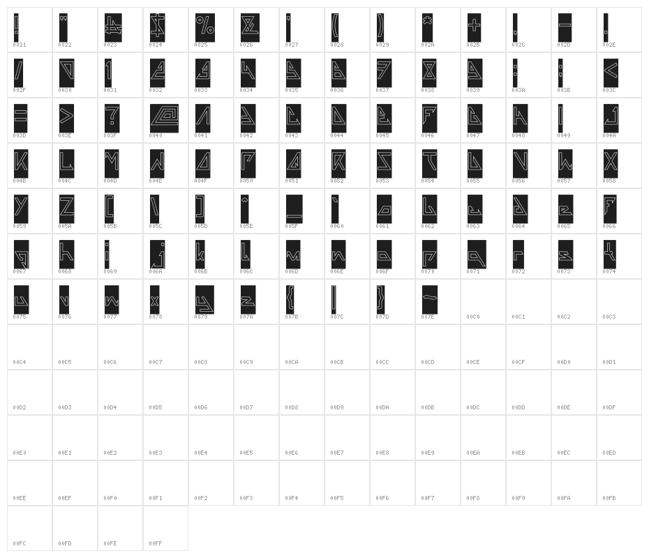 THE TRAINING ARTIST-Hollow-Inve Character Map