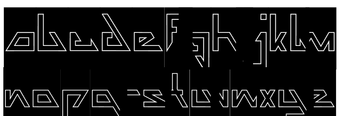 THE TRAINING ARTIST-Hollow-Inve Font LOWERCASE