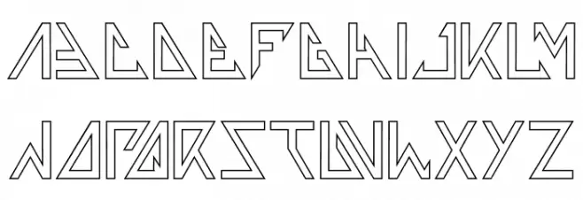 THE TRAINING ARTIST-Hollow Schriftart Groß