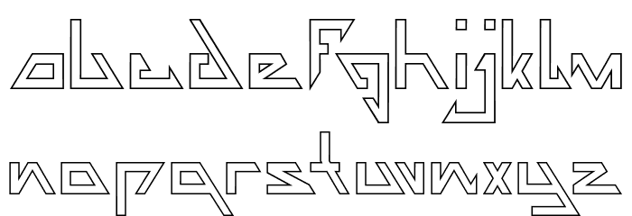THE TRAINING ARTIST-Hollow Font LOWERCASE