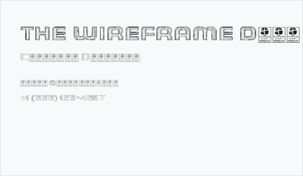 THE WIREFRAME Demo Business Card