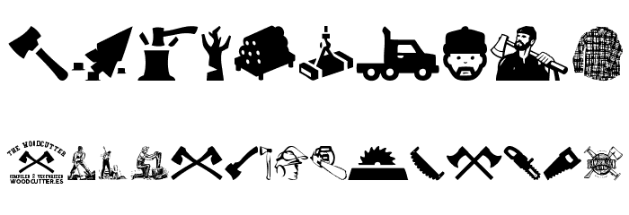 THE WOODCUTTER Font OTHER CHARS