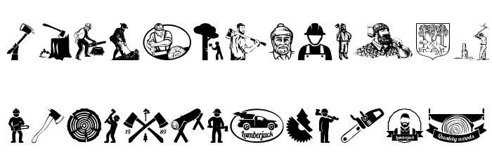 THE WOODCUTTER Font LOWERCASE