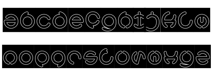 THE WORLD-Hollow-Inverse Font LOWERCASE