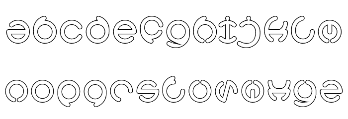 THE WORLD-Hollow Font LOWERCASE