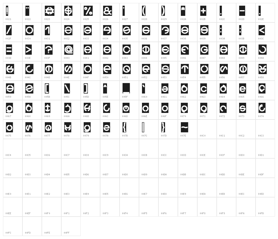 THE WORLD-Inverse Character Map