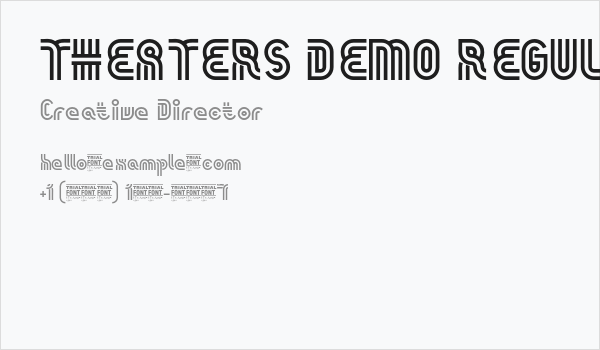 THEATERS DEMO REGULAR Business Card
