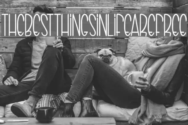 THEBESTTHINGSINLIFEAREFREE Font examples