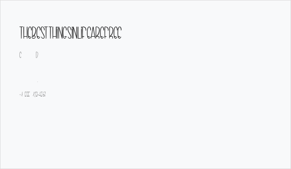 THEBESTTHINGSINLIFEAREFREE Business Card