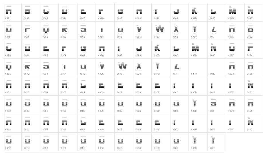THECHAMP DEMO Gradient Character Map
