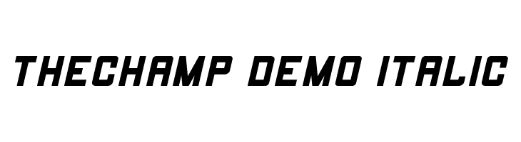 THECHAMP DEMO Italic  les polices de caractères gratuit tlcharger