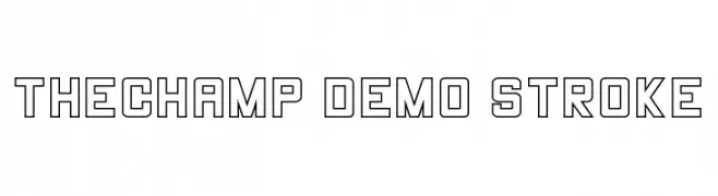 THECHAMP DEMO Stroke  font caratteri gratis