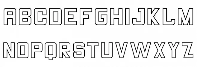THECHAMP DEMO Stroke Fonte MAIÚSCULAS