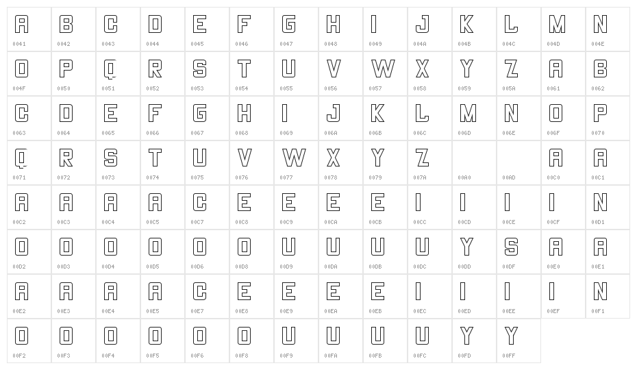 THECHAMP DEMO Stroke Character Map