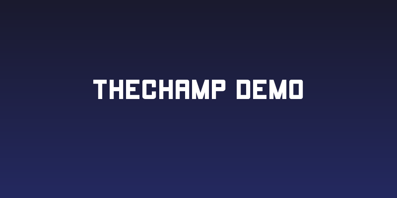 THECHAMP DEMO Social Header