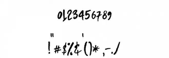 THEHUNTER-Regular Font OTHER CHARS