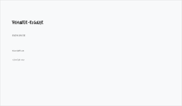 THEHUNTER-Regular Business Card