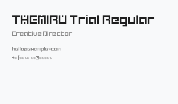 THEMIRU Trial Regular Business Card