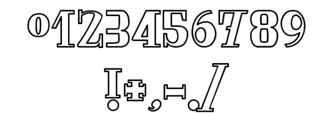 THEREDHORSE Font OTHER CHARS